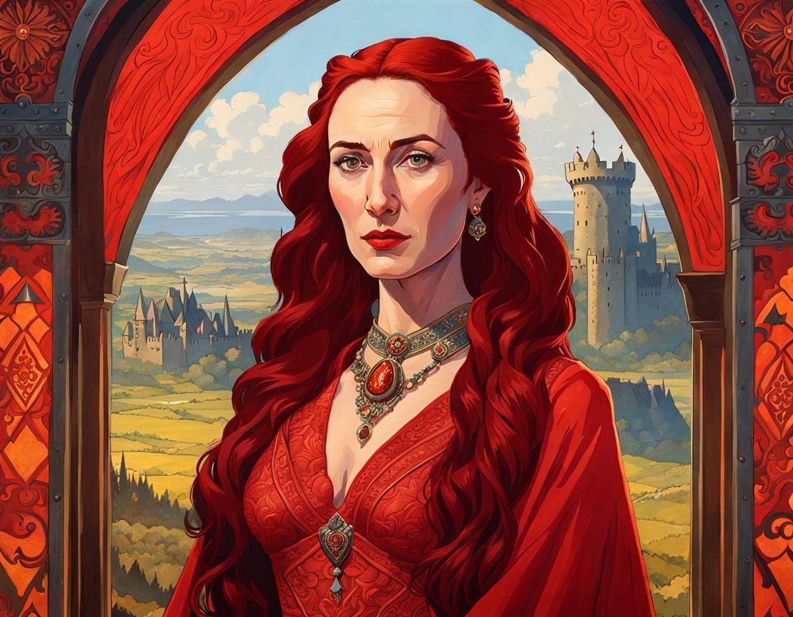 Melisandre Portrait in Art Nouveau Style