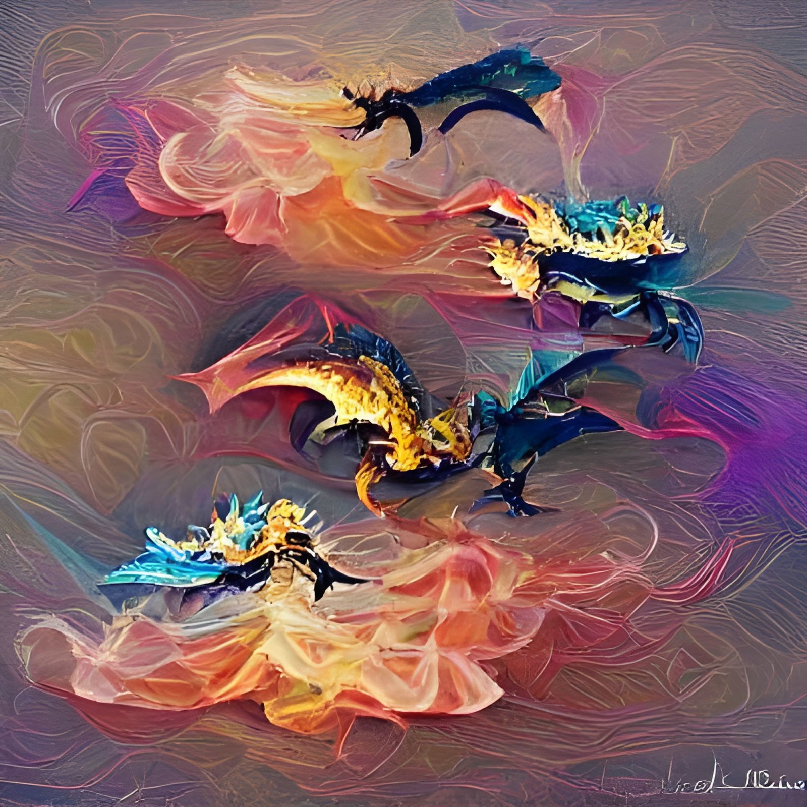 Majestic Dragon Soaring Through a Colorful Sky