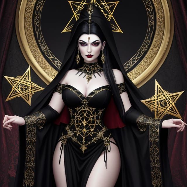 Elegant Satanic Witch Brought to Life