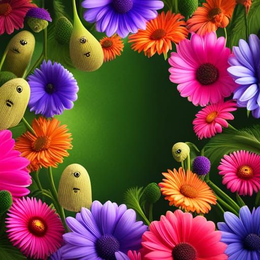 Anthropomorphic Flowers Reach Out in Colorful 3D Animation