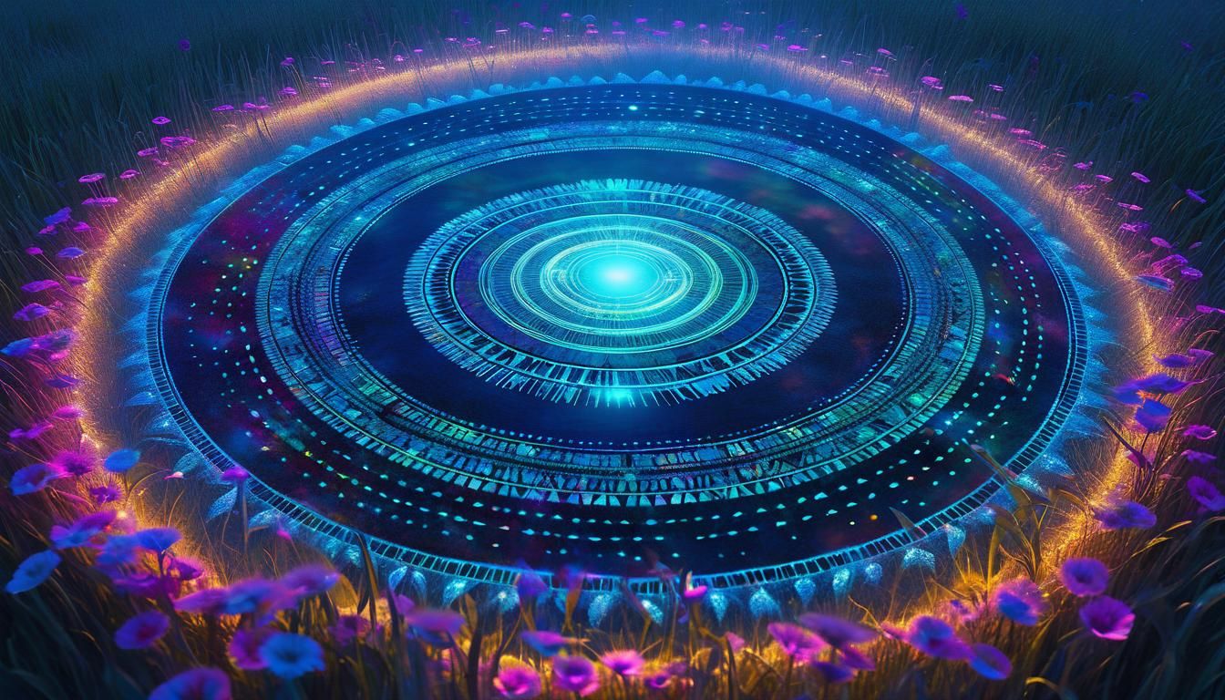 Alien Creates Crop Circle in Holographic Style