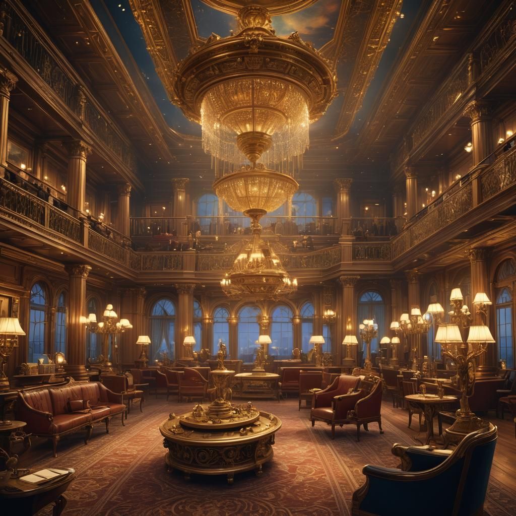 Titanic Artifacts Auction in Opulent Digital Painting