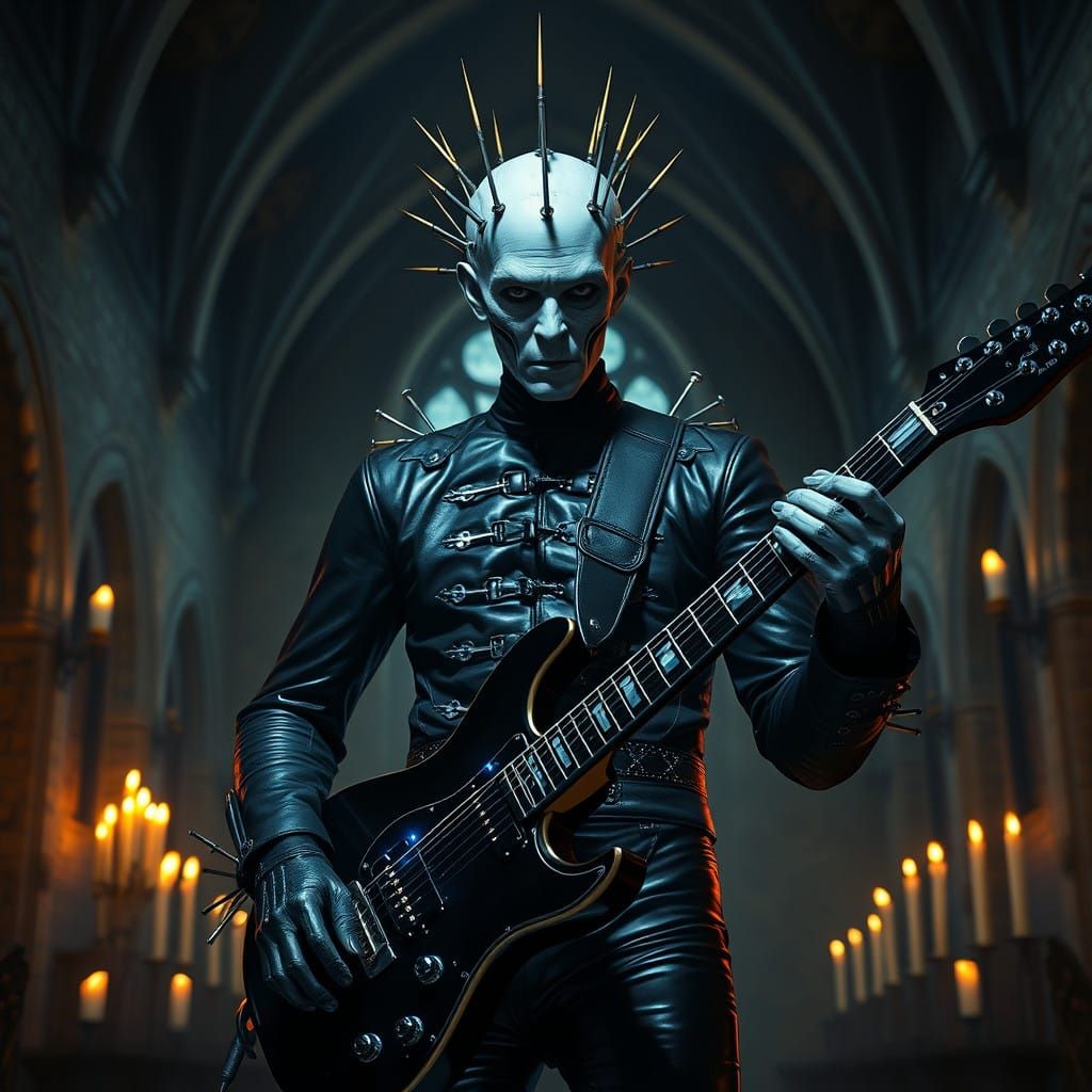 Pinhead Plays Dark Guitar in Abandoned Church