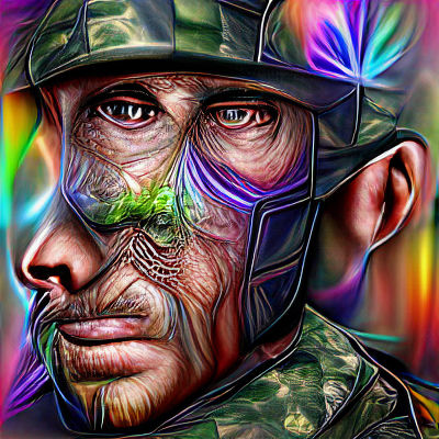 Futuristic Soldier in Advanced Tactical Armor
