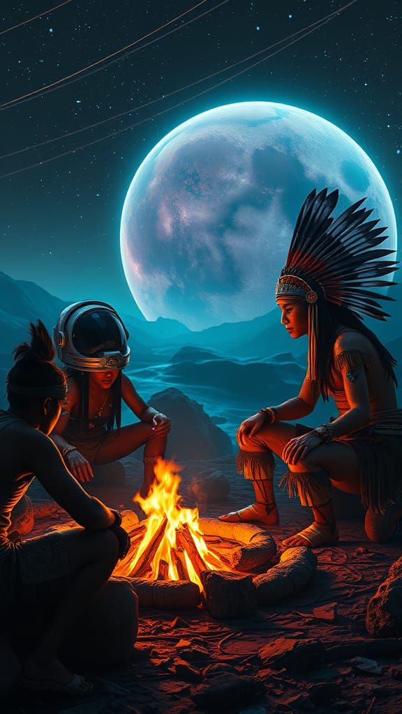 Indigenous Tribes Meet Cyberpunk Astronauts
