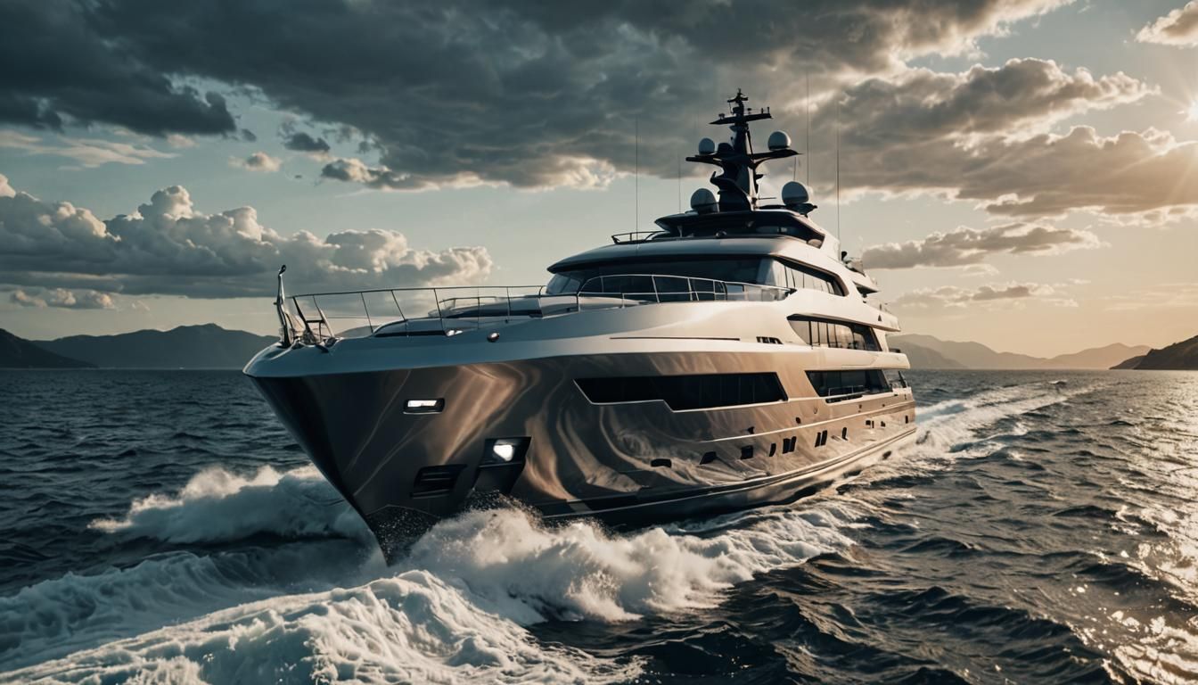 Futuristic Concept Yacht in Cinematic Style