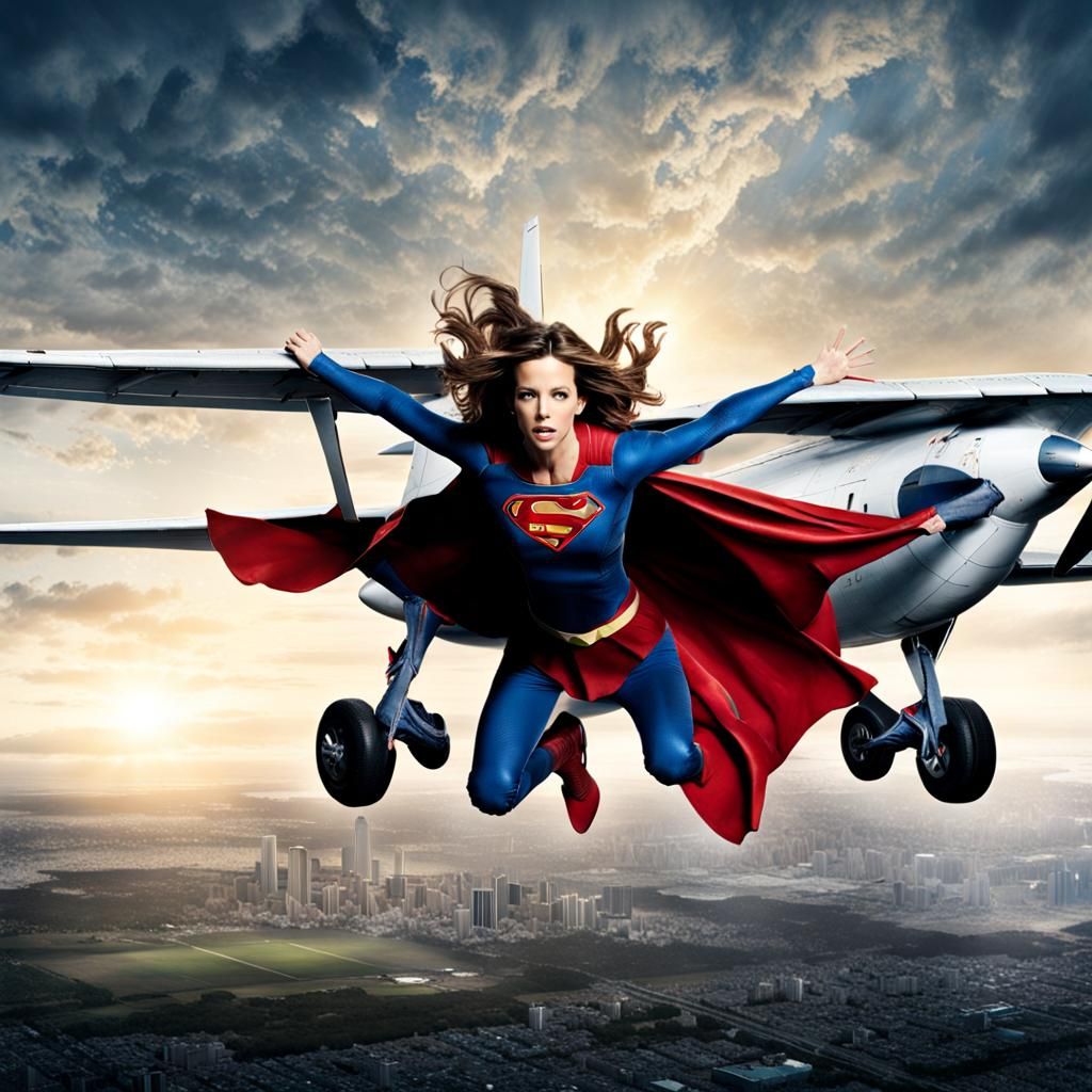 Supergirl Stunt Double: Hanging from Airplane