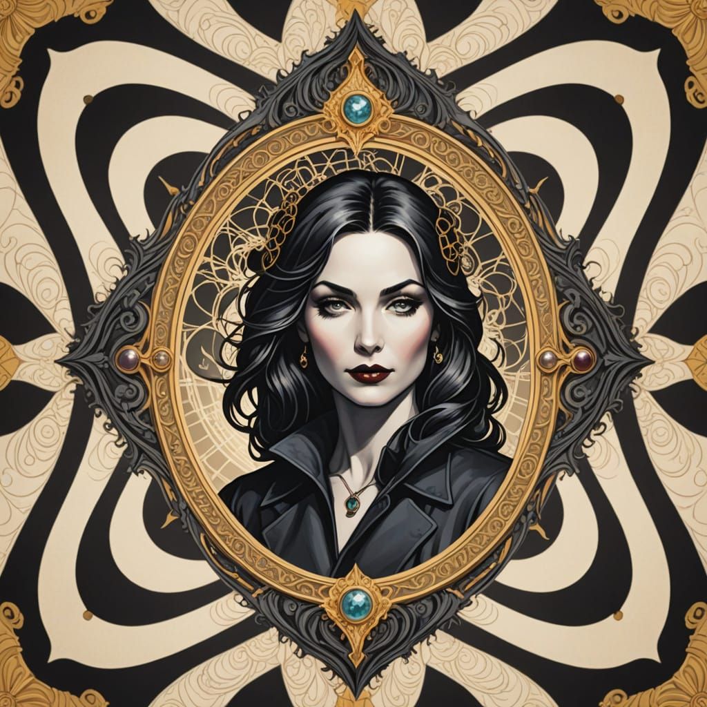 Ethereal Lady in Mysterious Surroundings