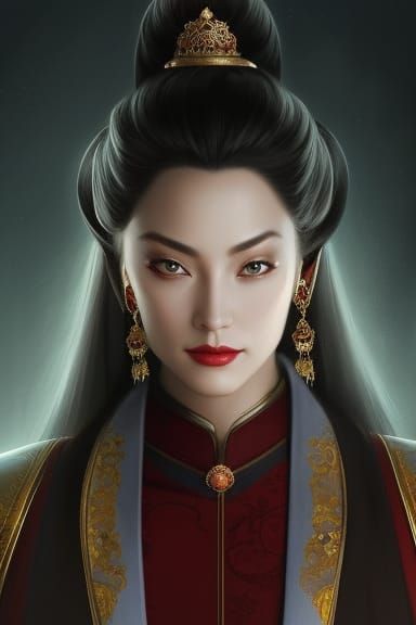 Princess Azula Portrait with Gold Trim