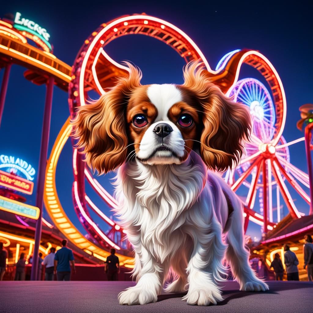 Cavalier King Charles at Dystopian Theme Park
