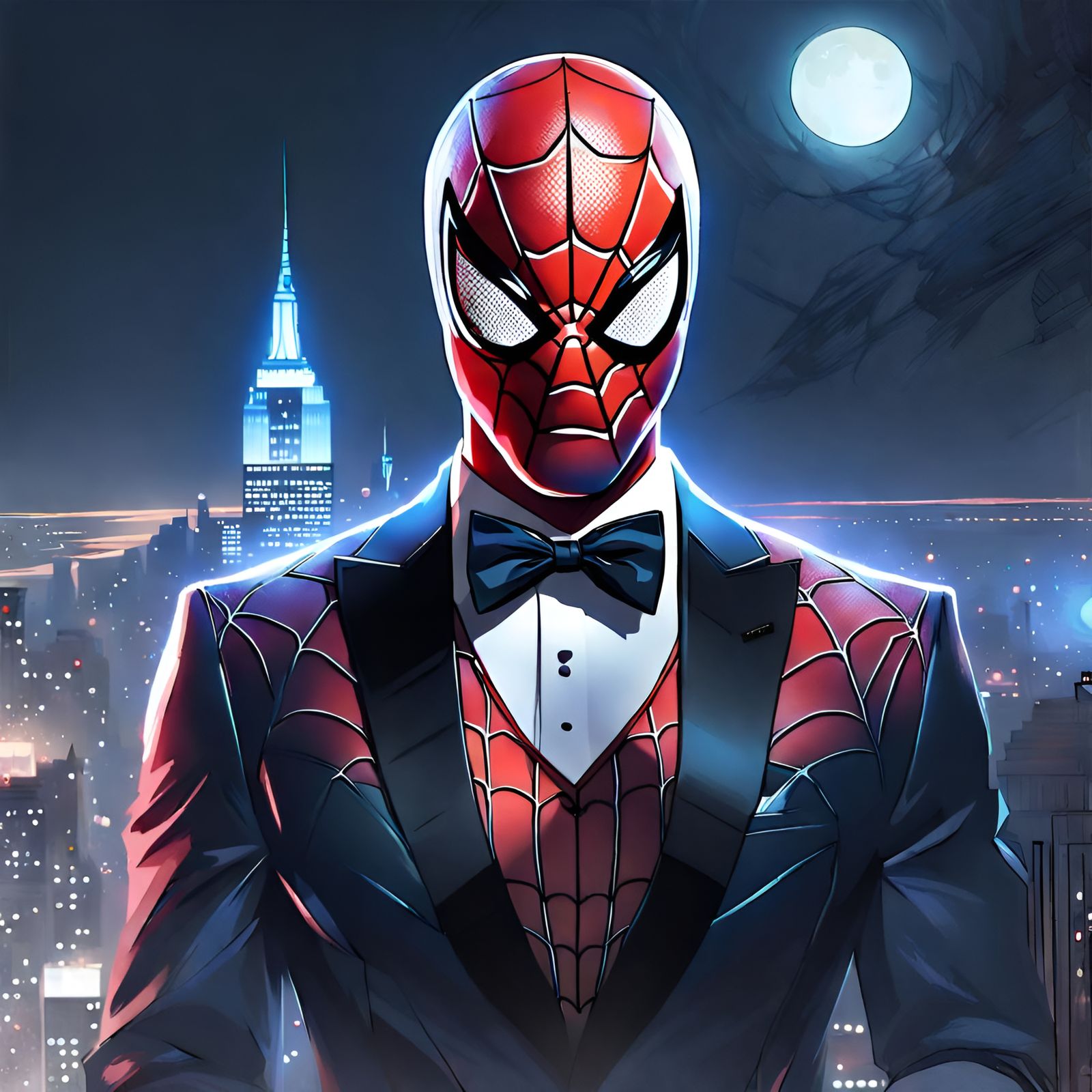 Spider-Man in Tuxedo, Digital Portrait