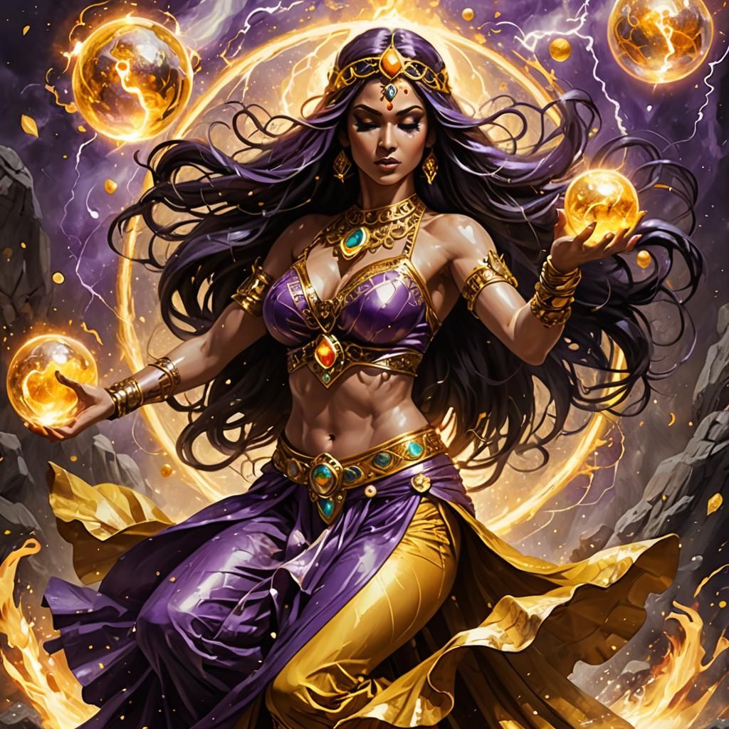 Elemental Princess Belly Dancer Superhero