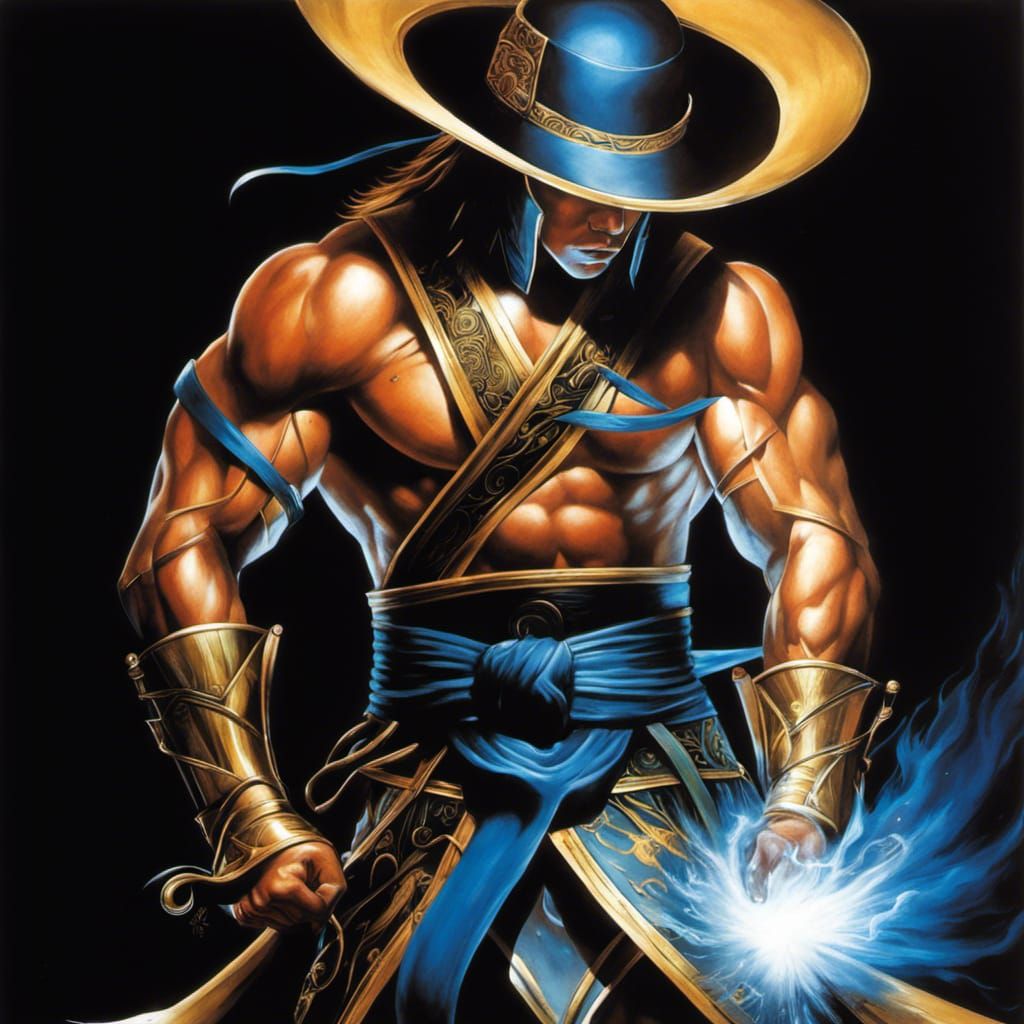 Raiden Spark Art: Mortal Kombat in Acrylic Style