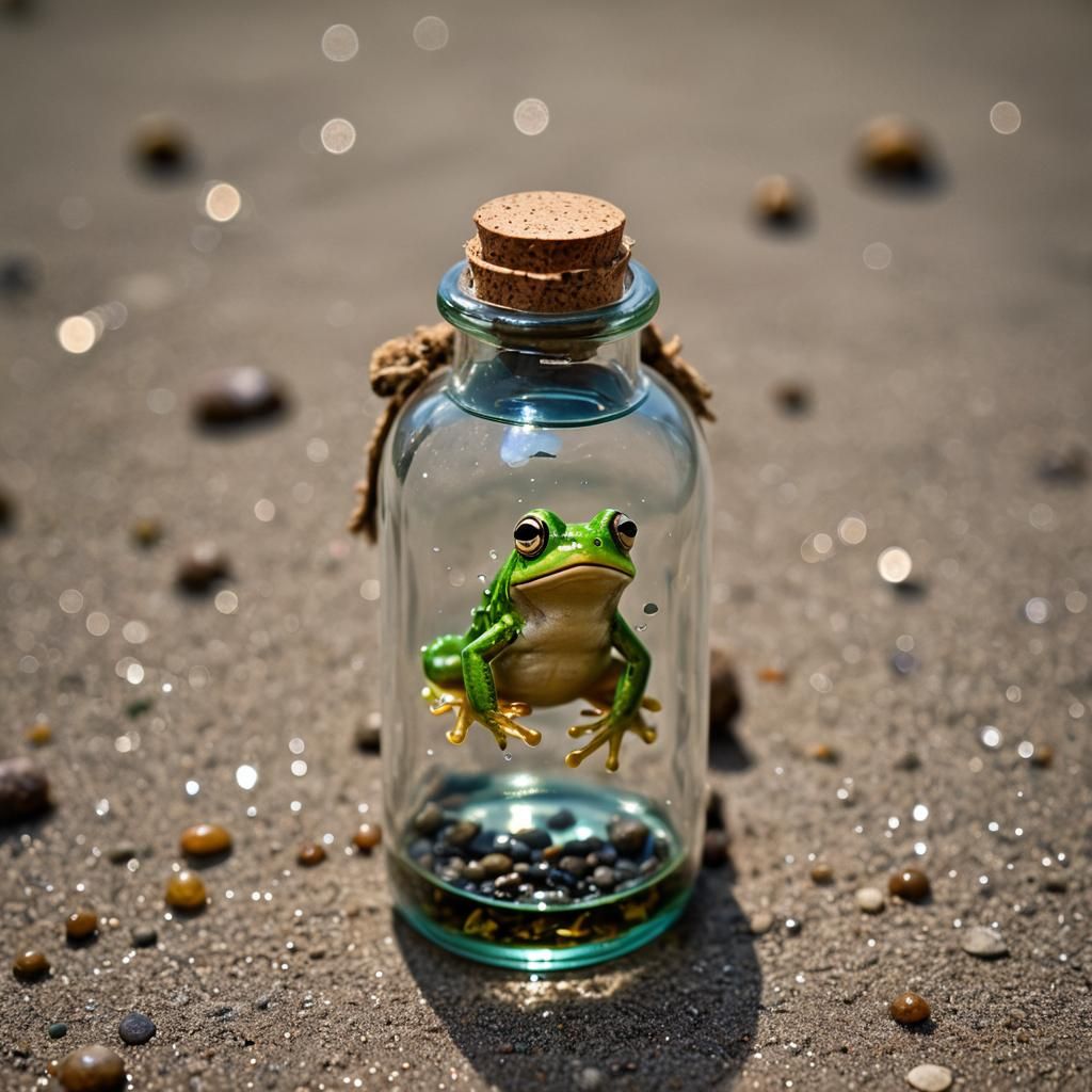 Frog Lost at Sea: Professional Photography