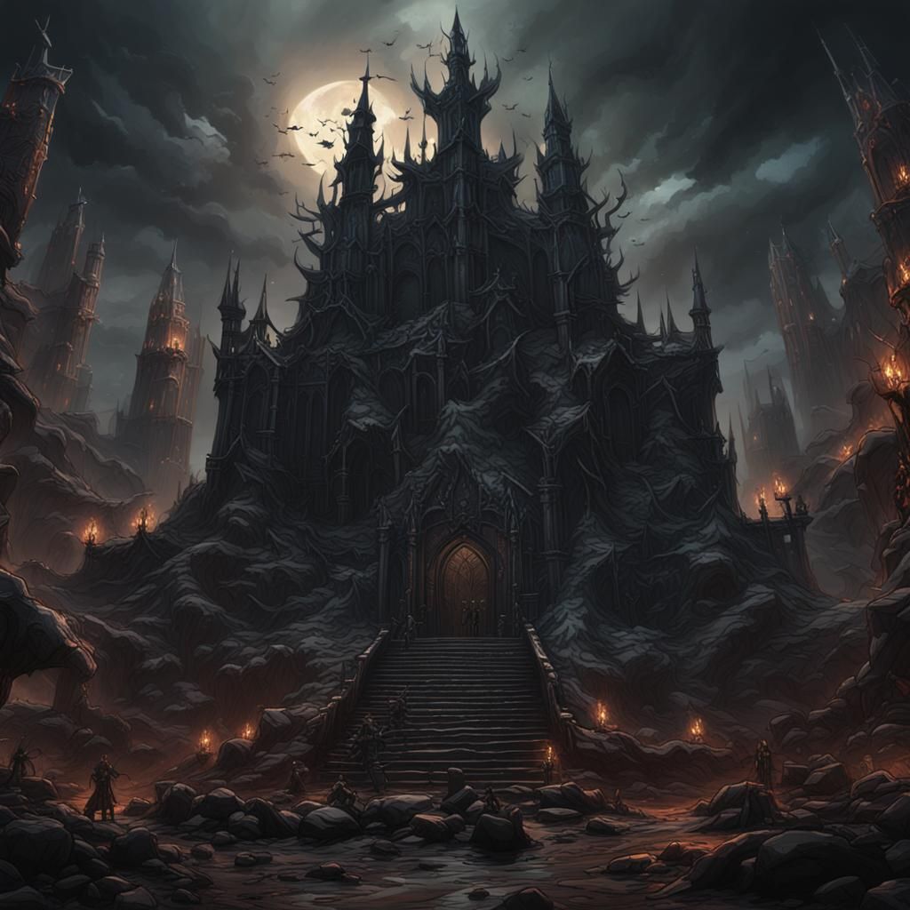 Dark Fantasy Black Metal Band Album Cover Art