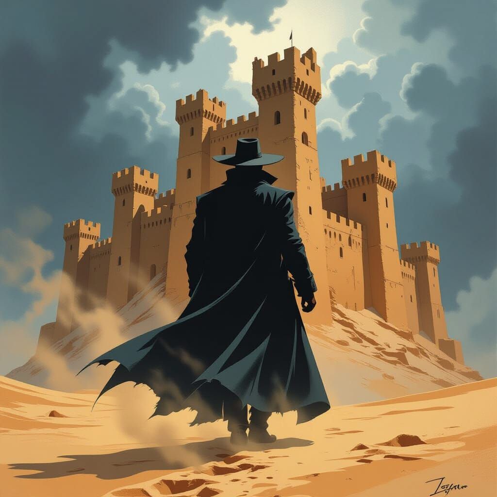 Brooding Hero in Pulp Magazine Cover Style