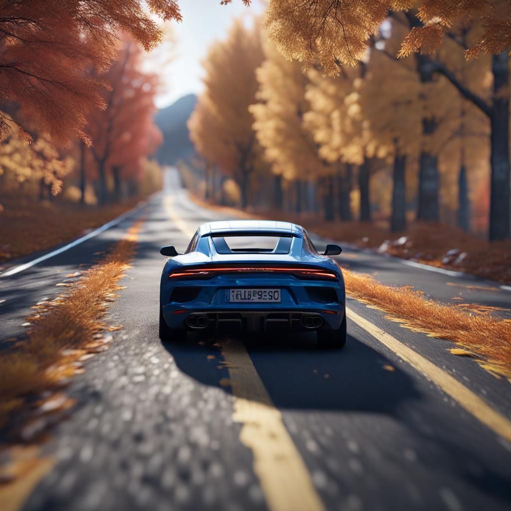 Photo Realistic Car in Seasonal Transition