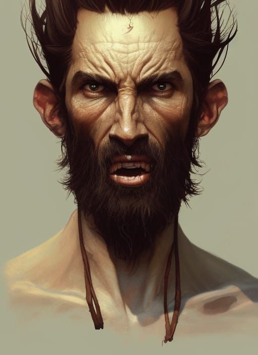 Angry Ratkin Portrait in Hyperdetailed Art Style