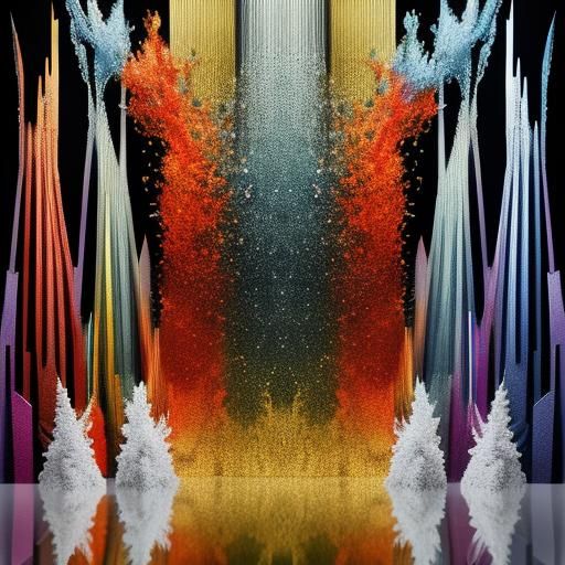 Fractal Figure in Psychedelic Surrealism Style