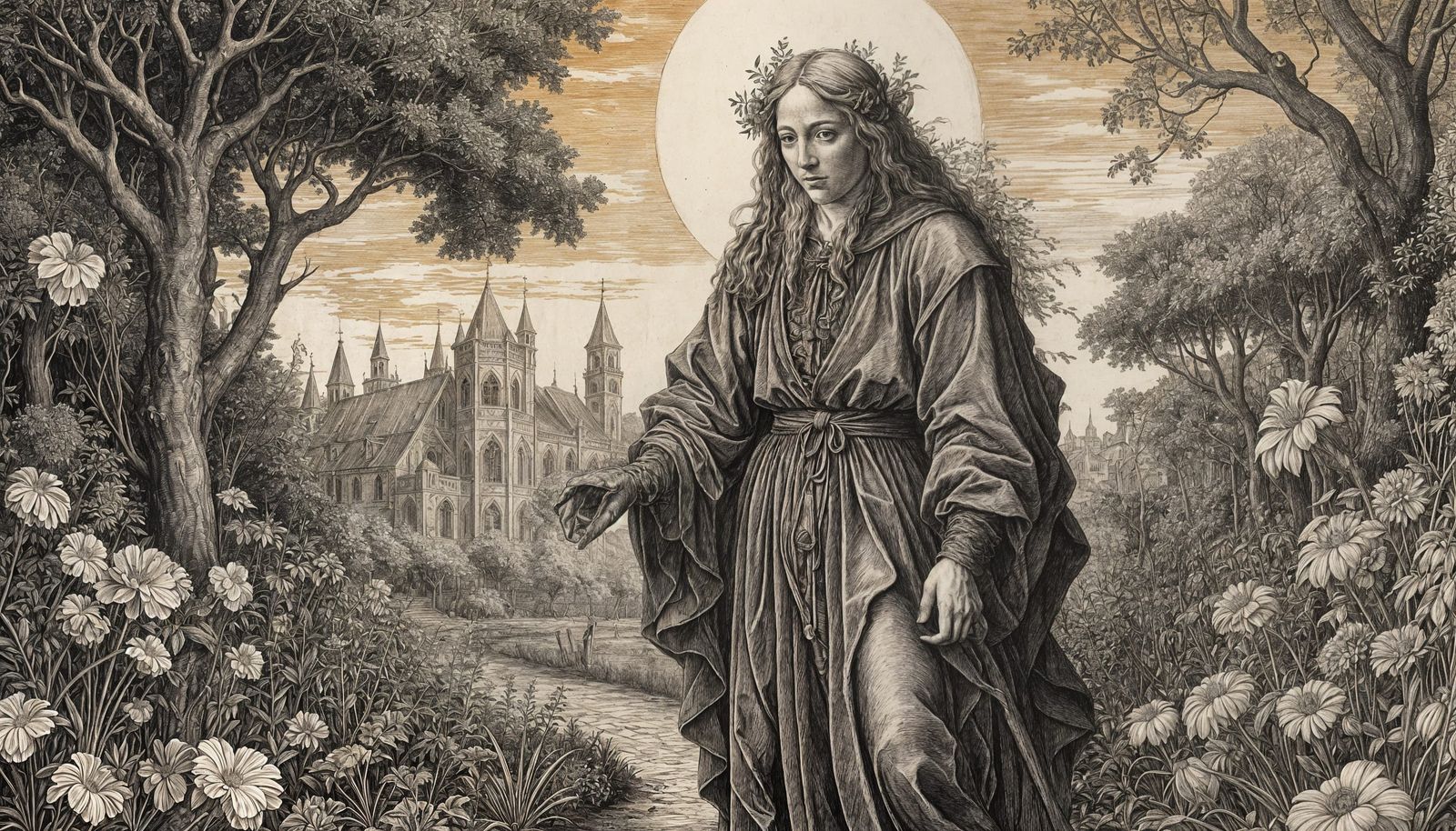 Agony in the Garden as Renaissance Lithograph