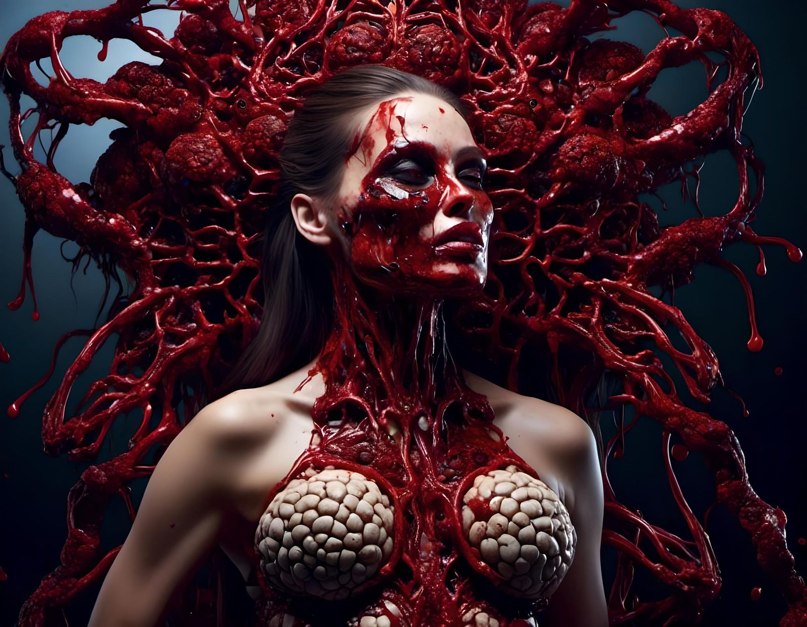 recycling- bikini top made of brains