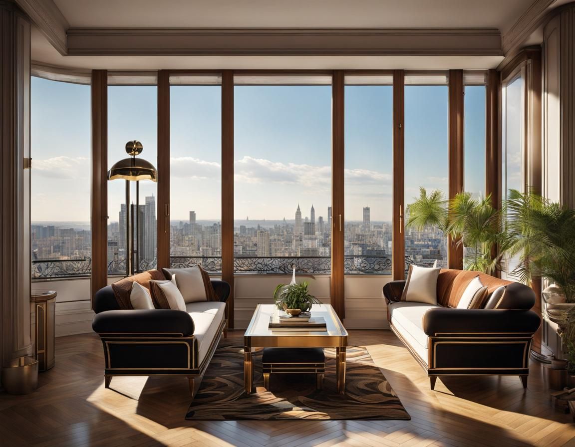 Art Deco Apartment with City View