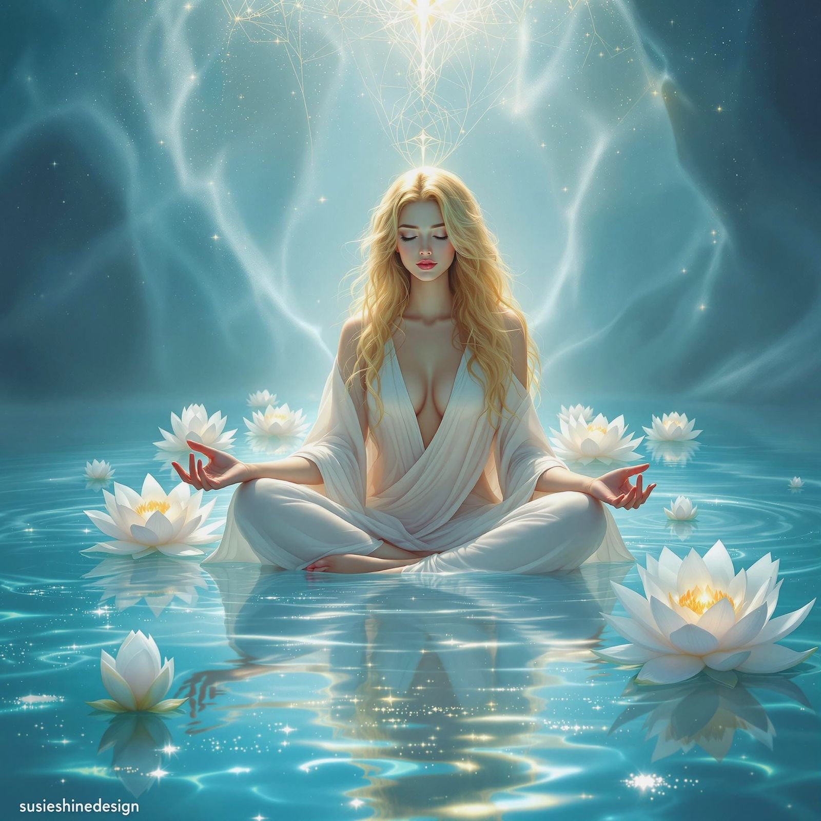 Lemurian Goddess in Ethereal Serenity