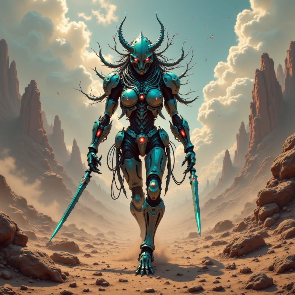 Post-Apocalyptic Female Warrior with Katana