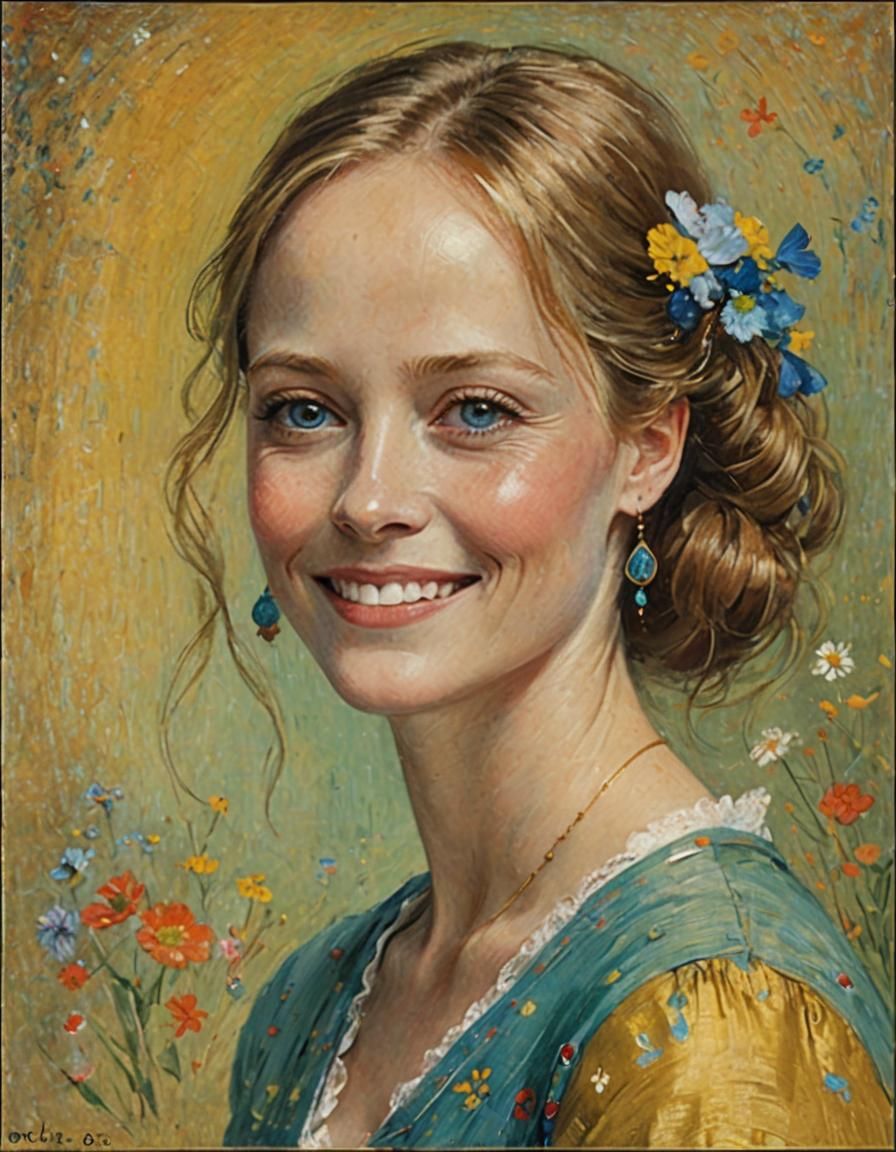 Marley Shelton Smiling: A Pastel Portrait