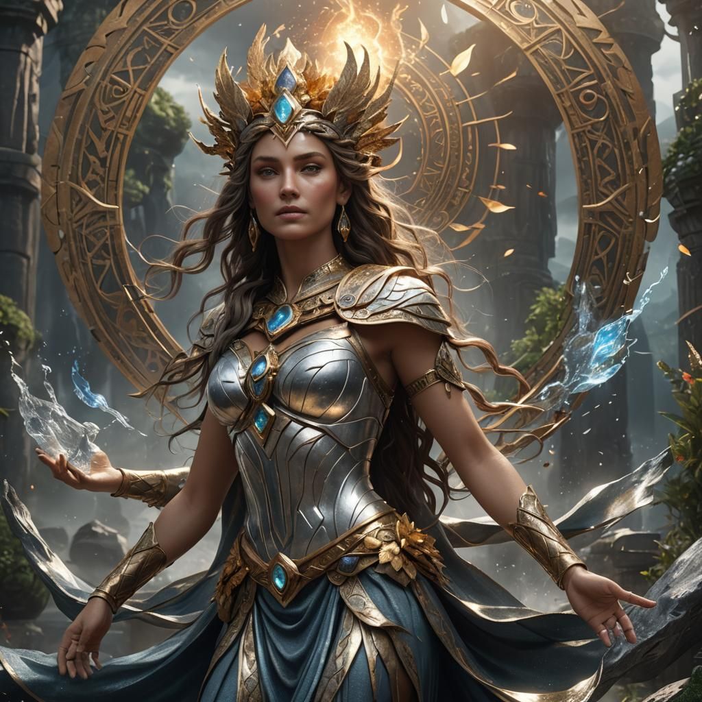 Goddess of Elements: Rebecca in Silver and Bronze