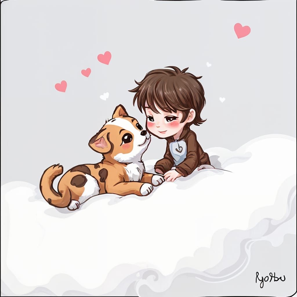 Romantic AI Portrait of Unconditional Love