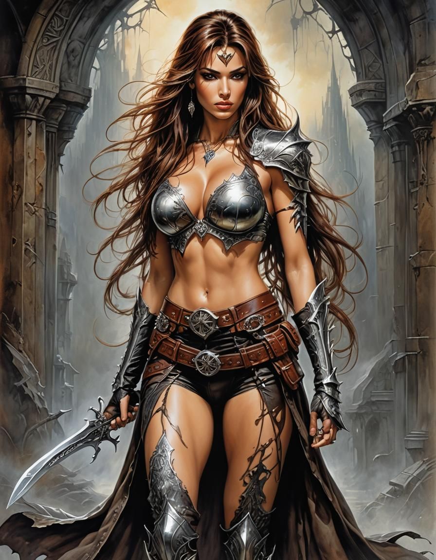 Sara Pezzini Witchblade Portrait in Royo Style