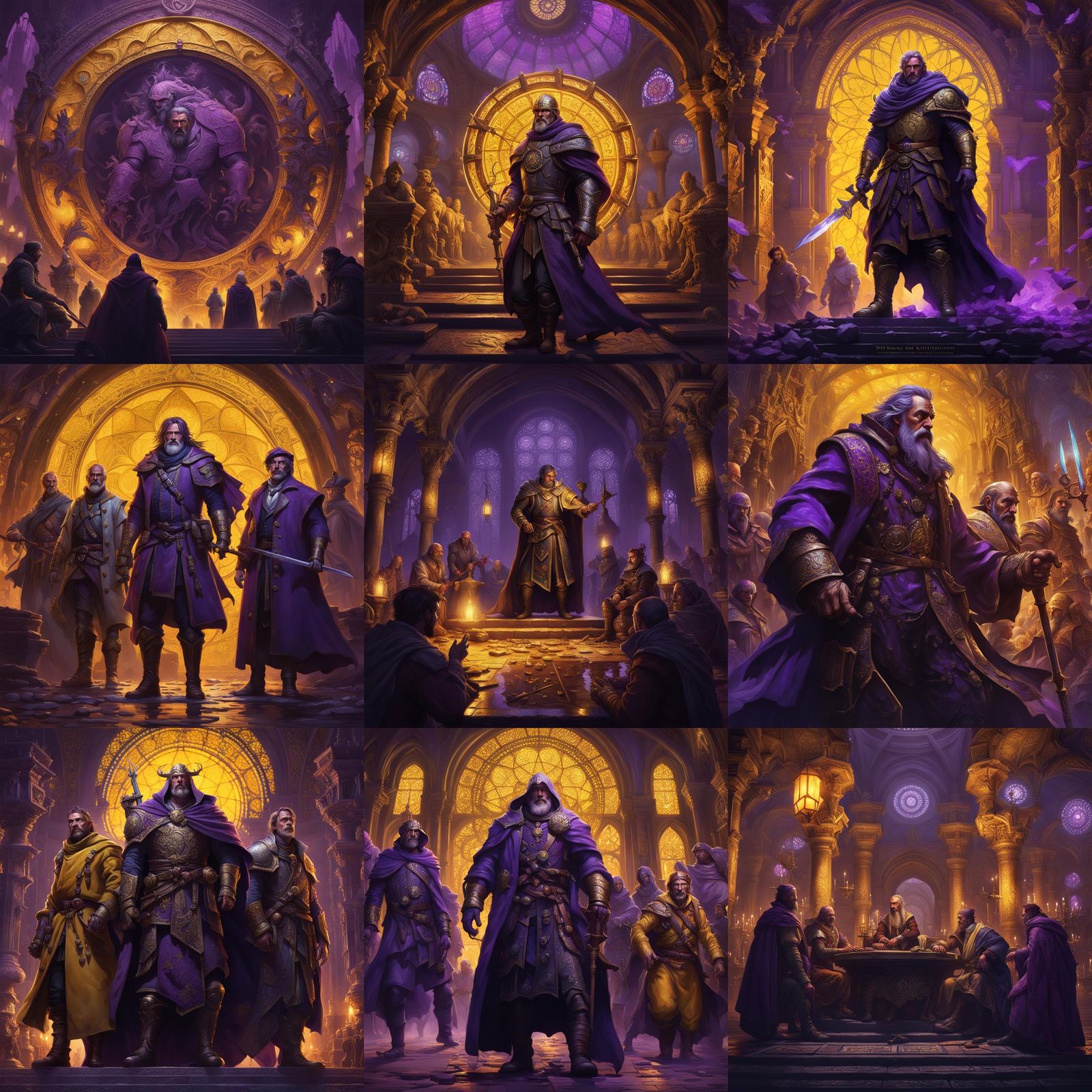 Historical Figures in Dark Fantasy Style