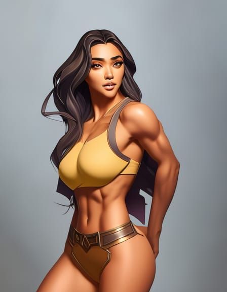 Hyperdetailed Portrait of a Fit Woman, Trending Art