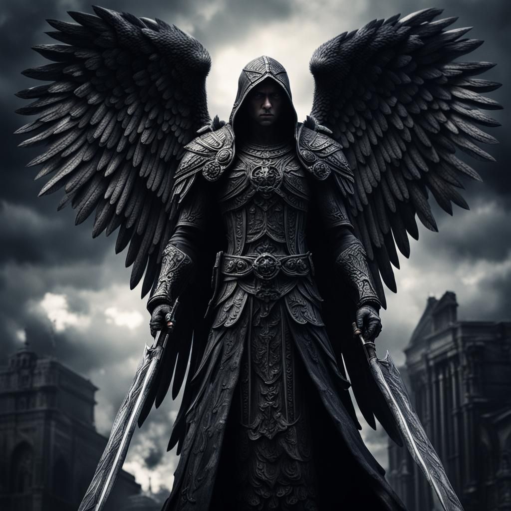 Hyperrealistic Dark Angel in High Definition