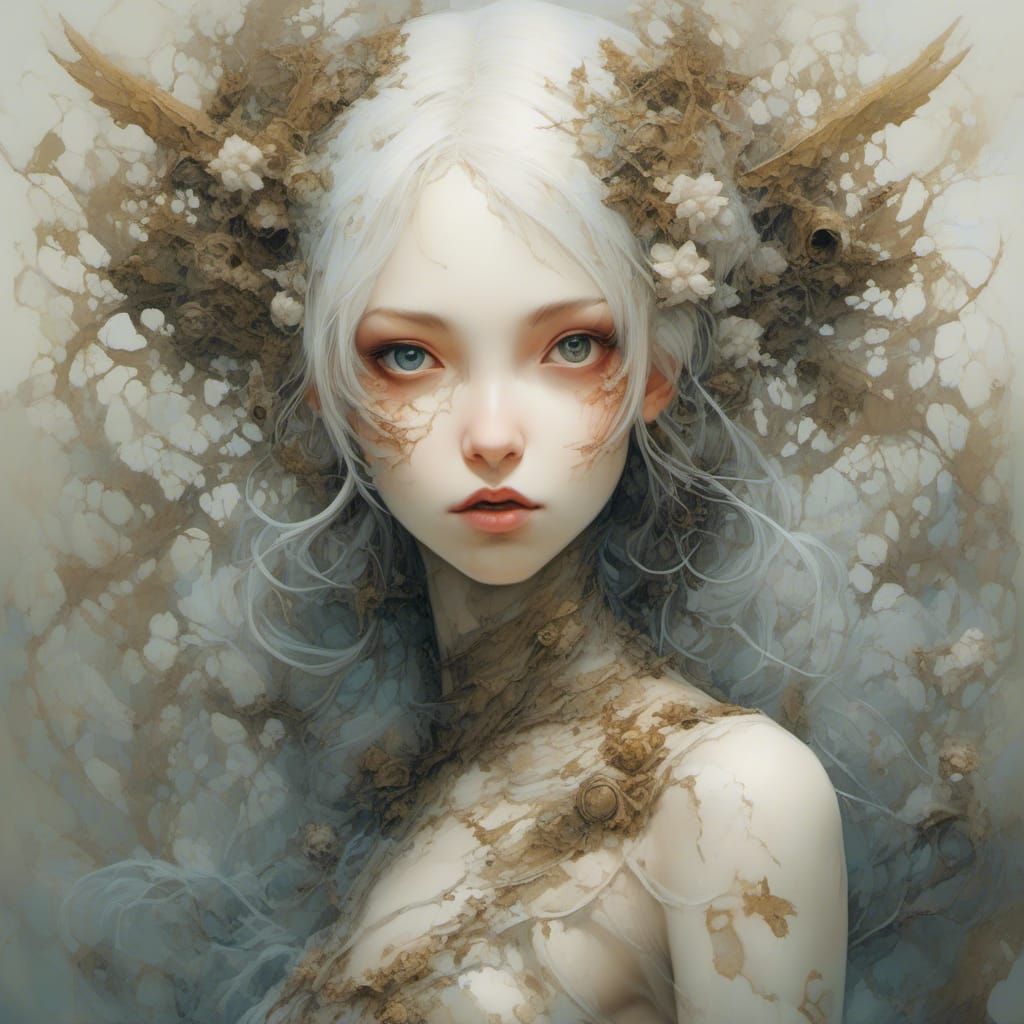 Whimsical Cafe Scene in Illustrative Style