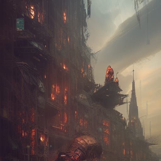 Blighted Russian Dolls: Hyperrealistic Concept Art