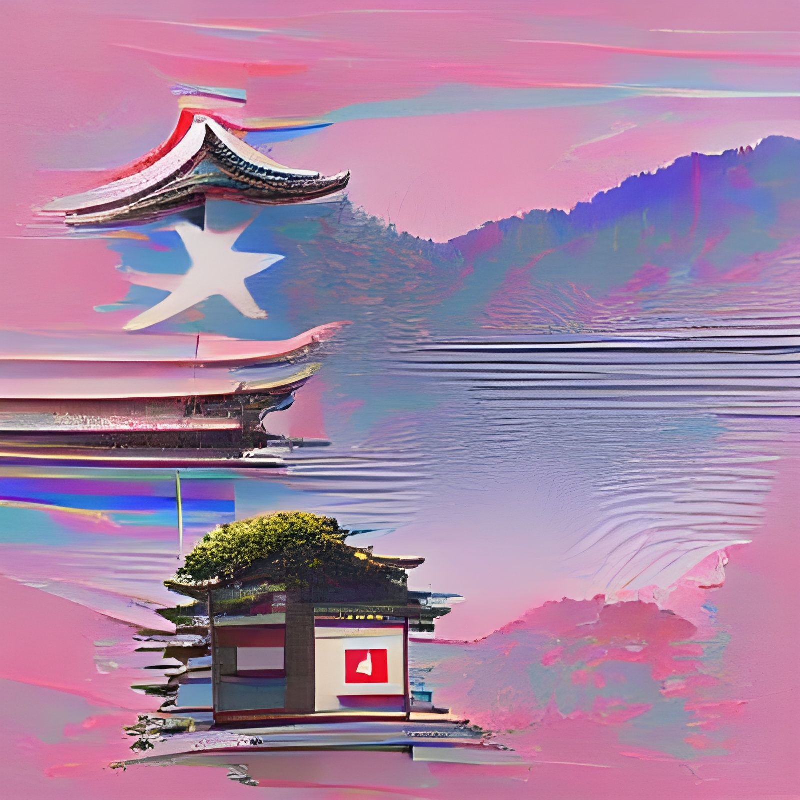 Simple AI Image of Japan