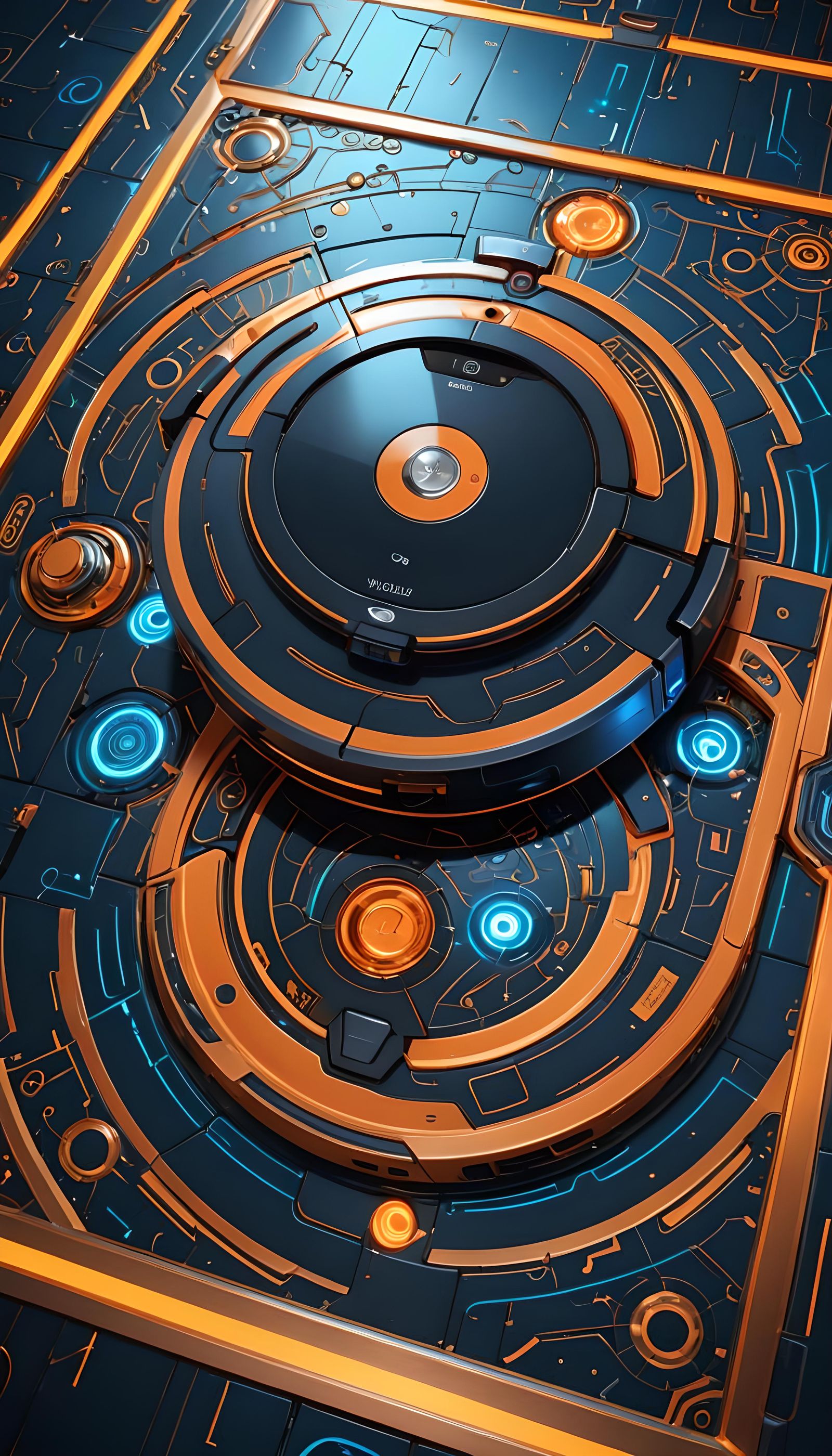 Robot Vacuum Cleaner: Detailed Matte Painting