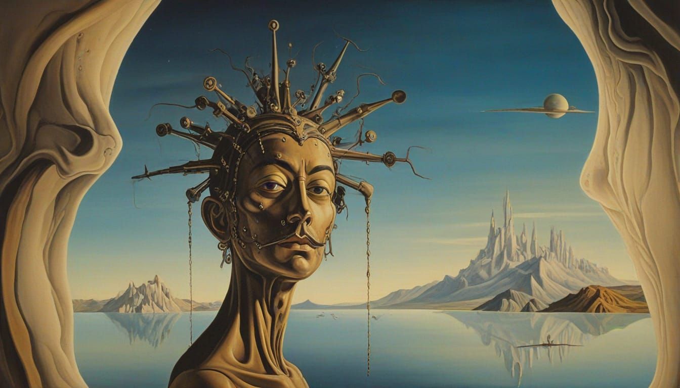 Surrealist King of Nowhere in Dali-Inspired Abstraction