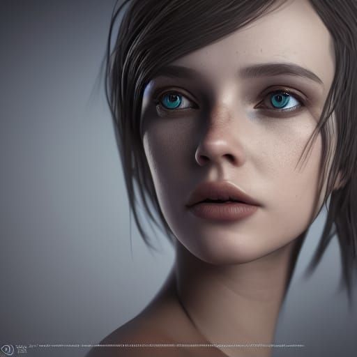 Beautiful Nymph Portrait in Trending Digital Art Style
