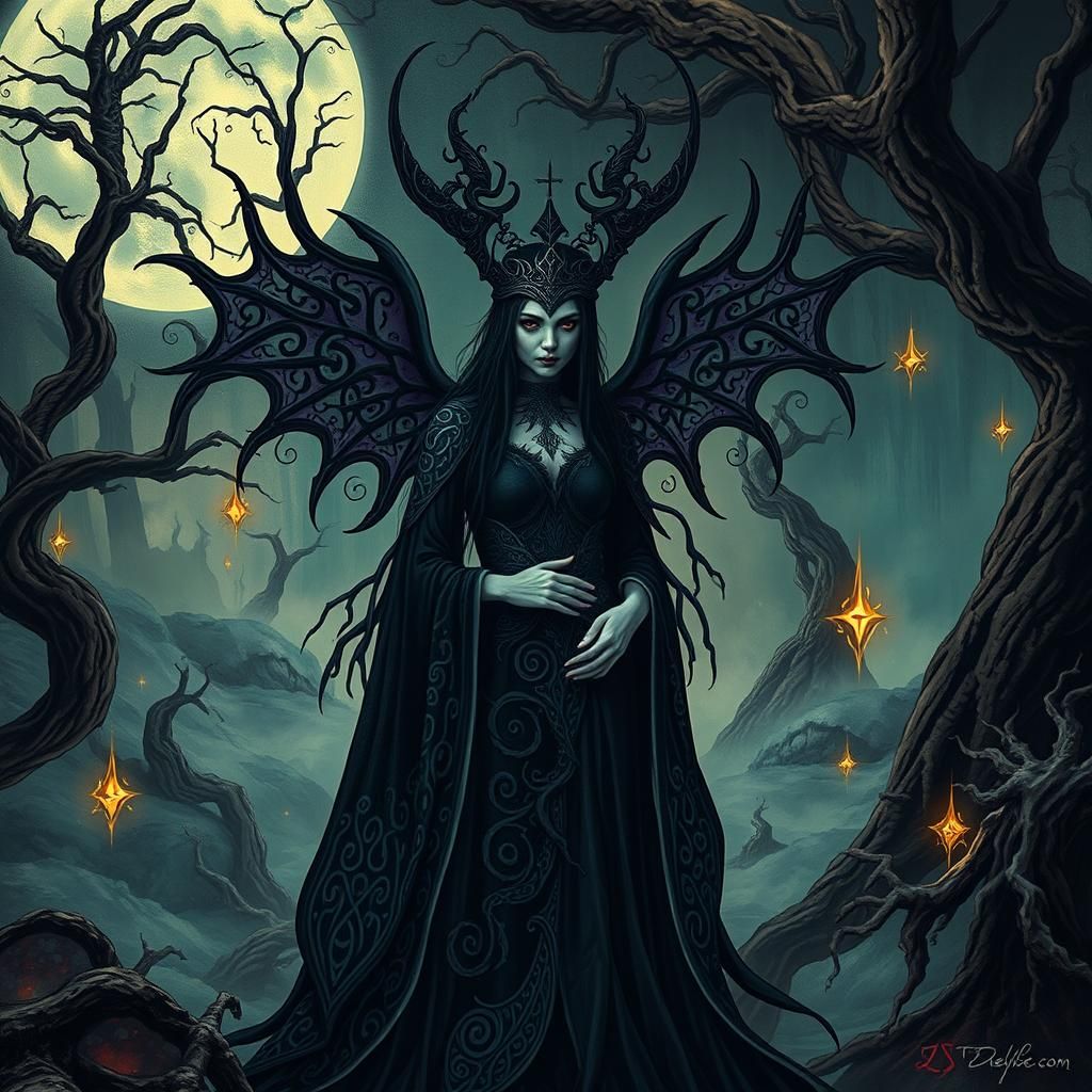 Banshee Queen in Mag Mell: Surreal Art