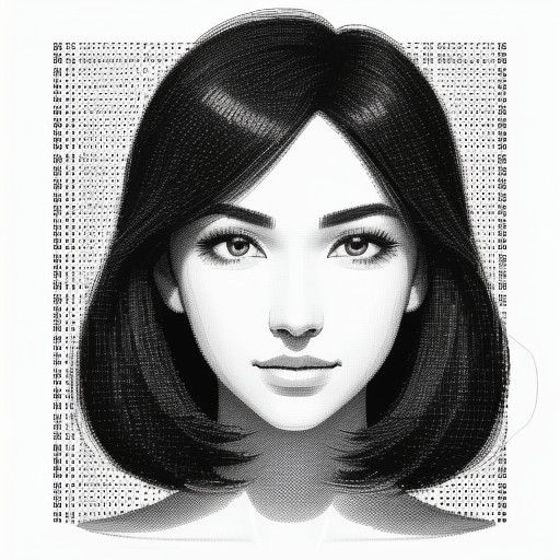 1985's style ASCII Art. A whimsical portrait, using only ASCII fonts...