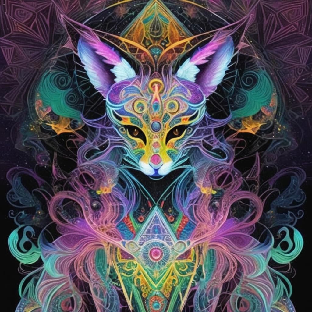 Enchanting Alien Creature in Cosmic Fantasy Style