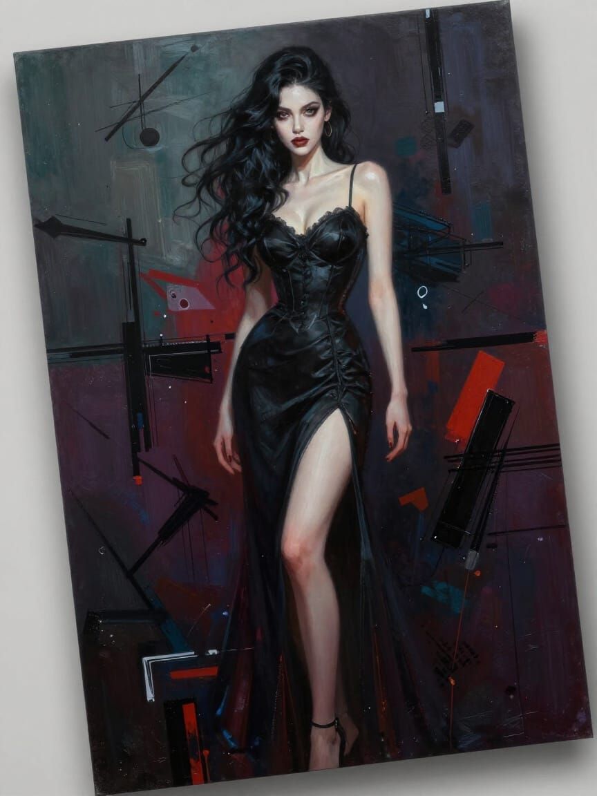 Elegant Modern Art of a Gothic Woman