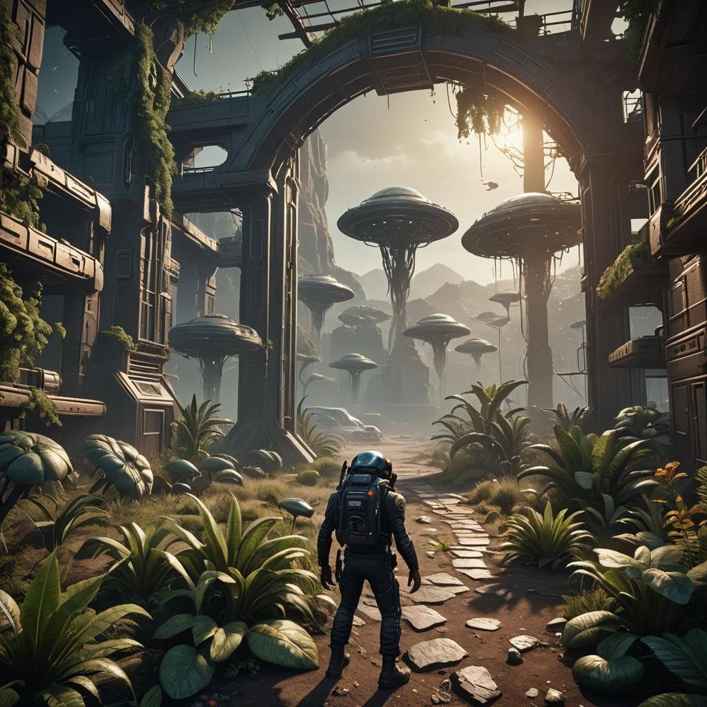 Aliens Escape Prison in Cinematic 3D Game Scene