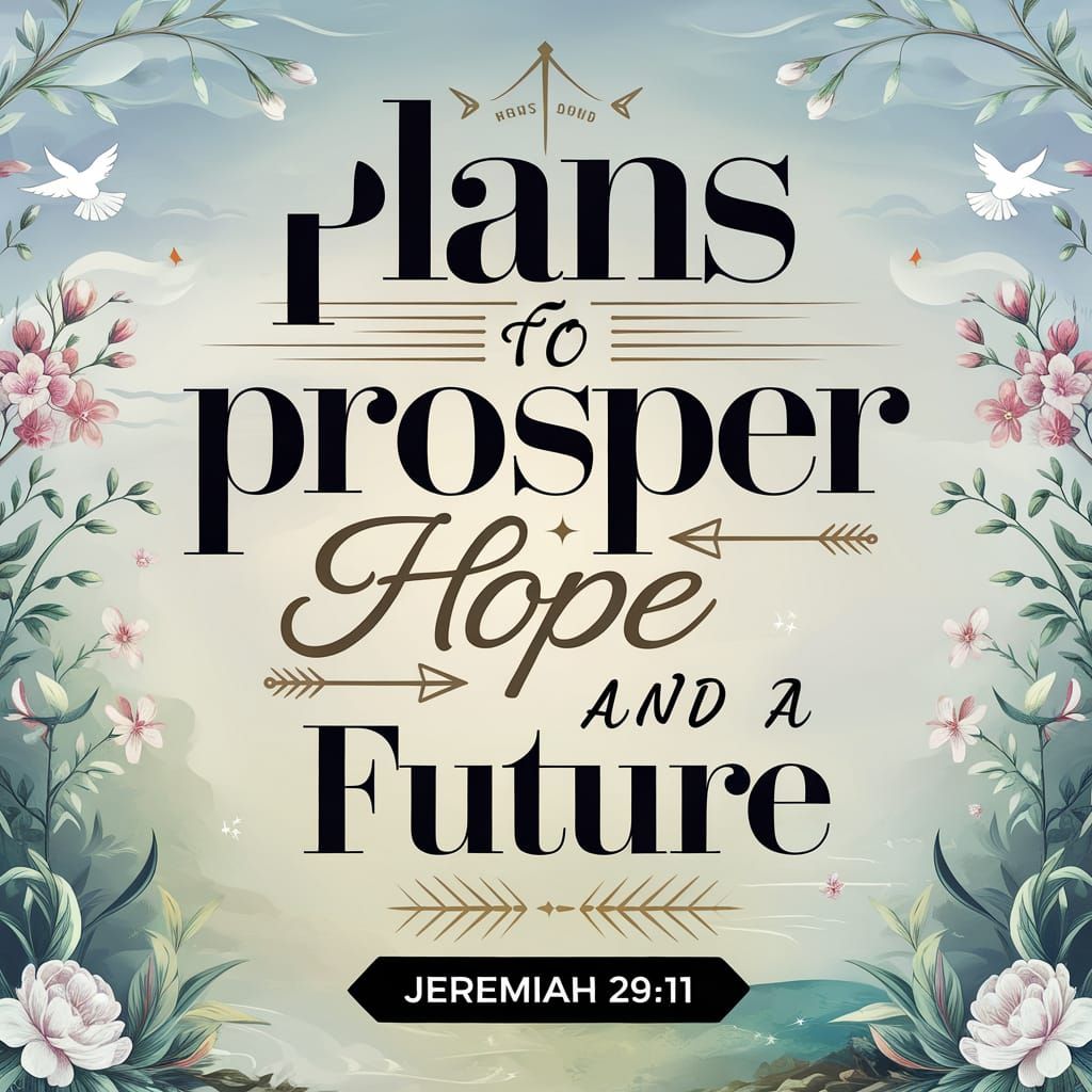 Inspirational Shirt Design with Jeremiah 29:11 Verse