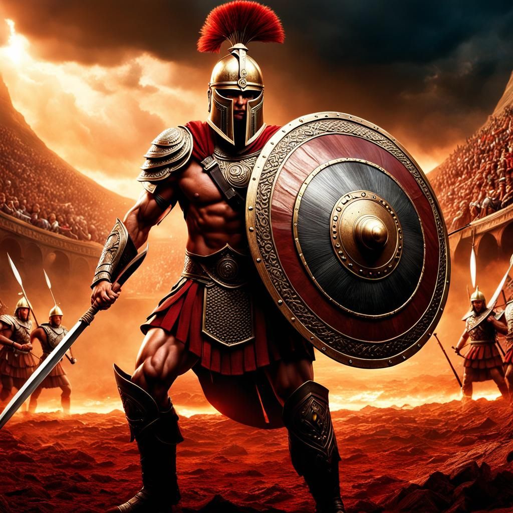 Ajax leading the first charge into the the Walls of Troy