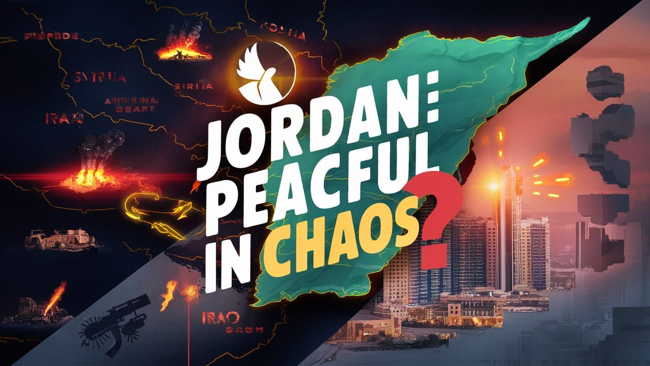 Middle East Map with Jordan Embracing Peace Amidst Chaos