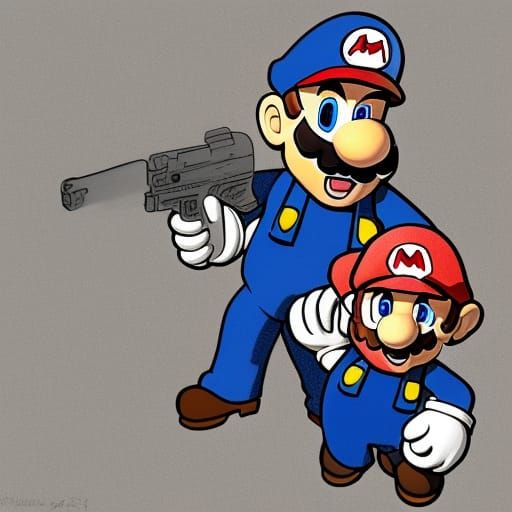 Mario Armed: A Cartoonish Take on the Classic Character